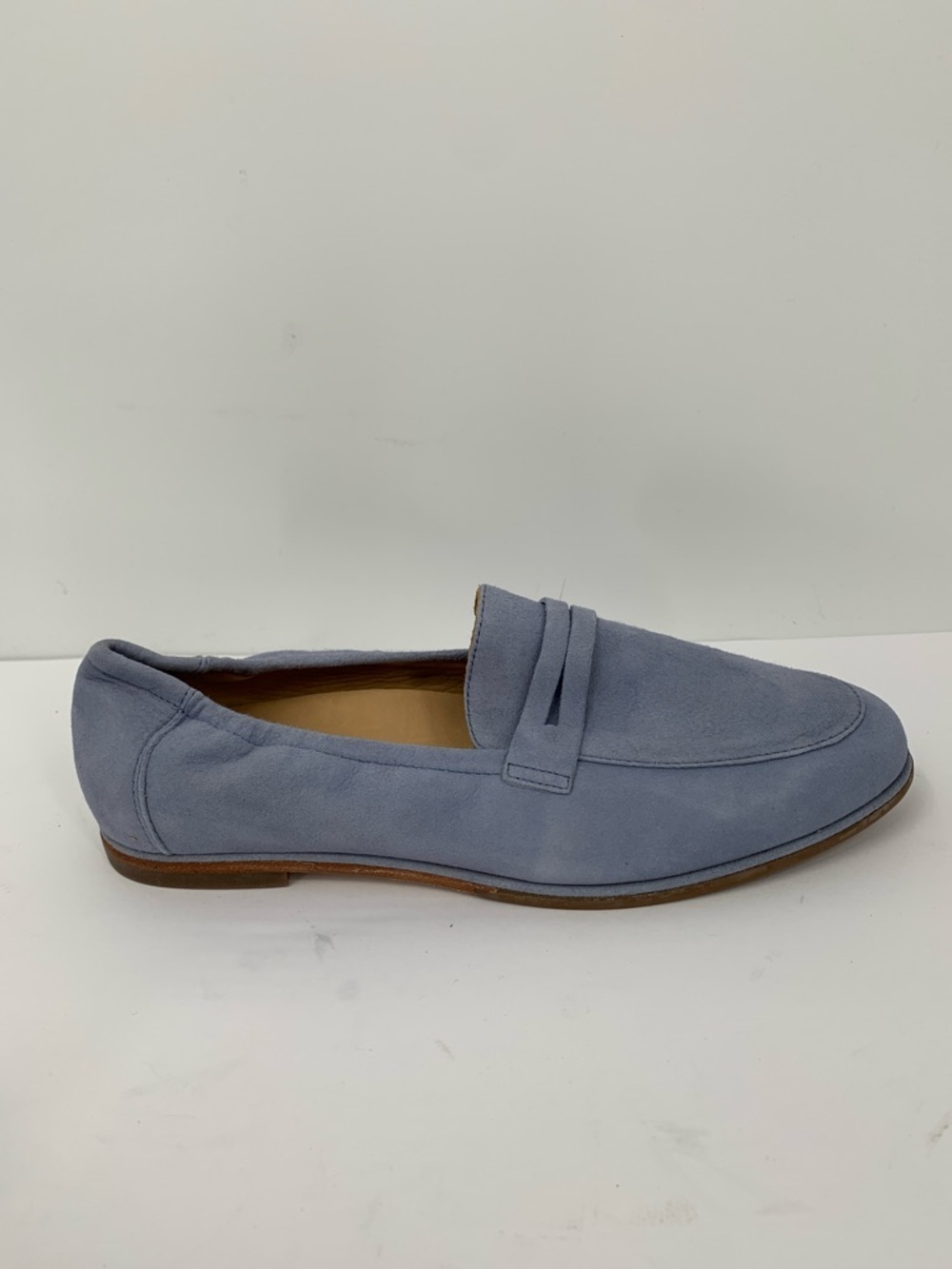 Abeo Strada loafer denim blue suede leather comfort Preppy slip-on Penny new 9.5